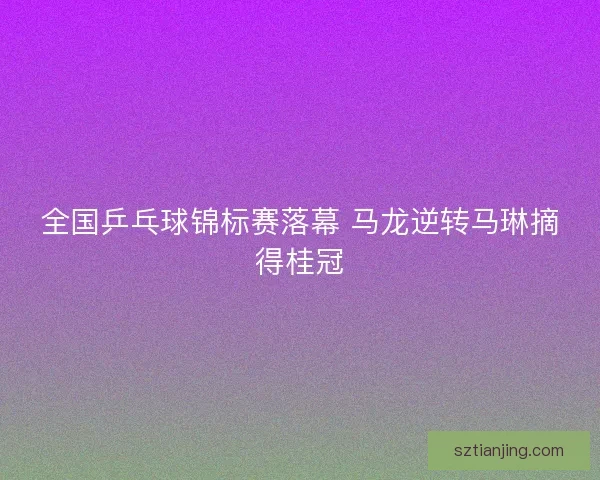 全国乒乓球锦标赛落幕 马龙逆转马琳摘得桂冠